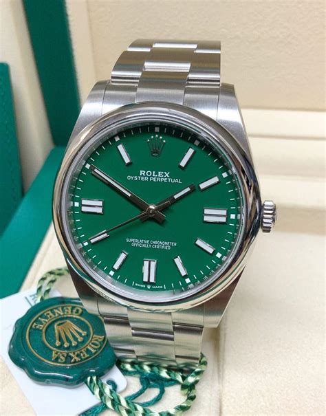 rolex quadrante verde prezzo|Orologio Rolex Oyster Perpetual 41 in acciaio Oystersteel.